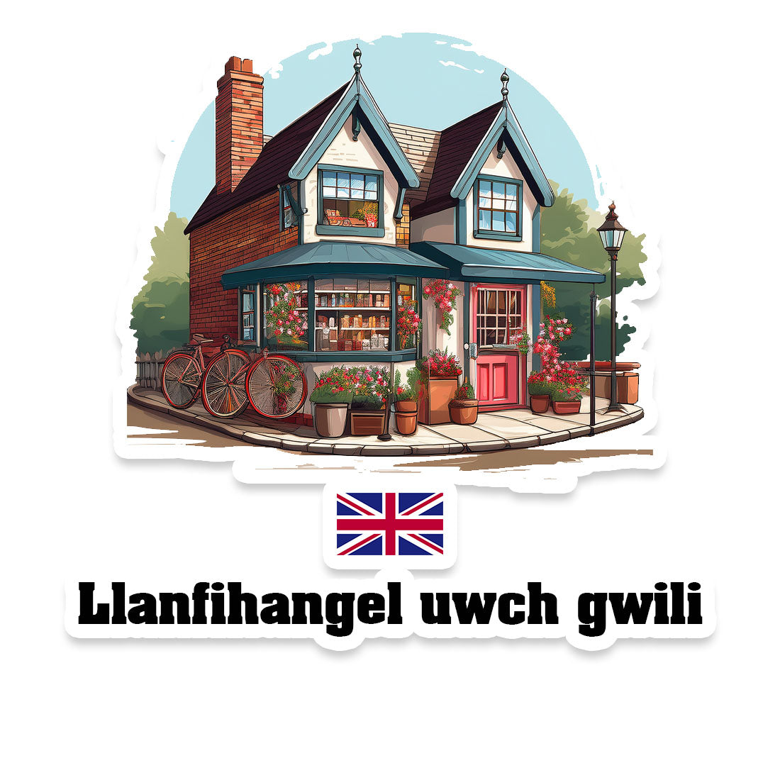Llanfihangel uwch gwili Home Town Office Shop United Kingdom Sticker & Magnet