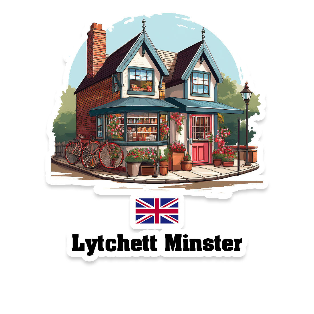Lytchett Minster Home Town Office Shop United Kingdom Sticker & Magnet