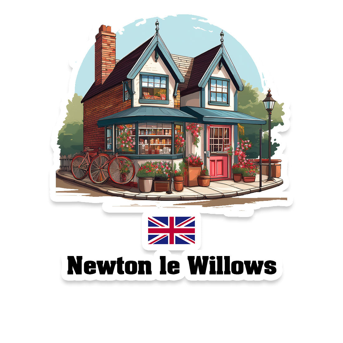 Newton le Willows Home Town Office Shop United Kingdom Sticker & Magnet
