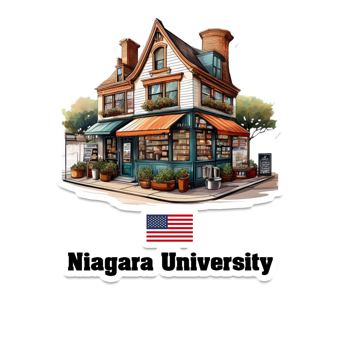 Niagara University Home Town Office Shop USA Sticker & Magnet