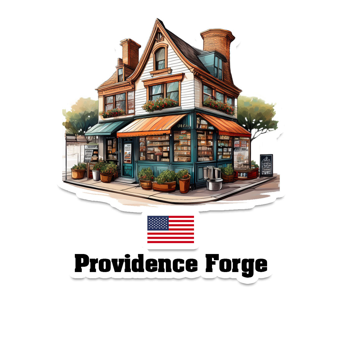 Providence Forge Home Town Office Shop USA Sticker & Magnet