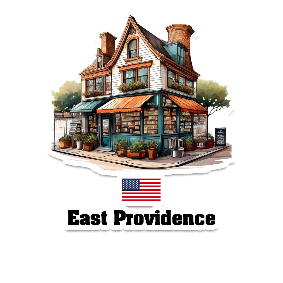 East Providence Home Town Office Shop USA Sticker & Magnet