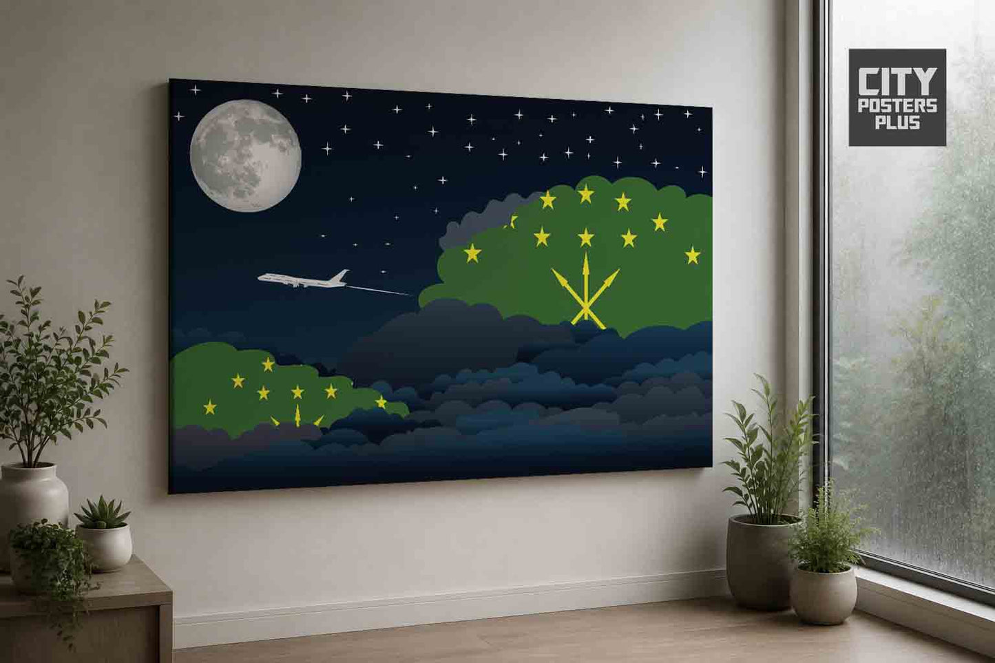 Adygea Night Clouds Framed Canvas Prints | Country & City Wall Art