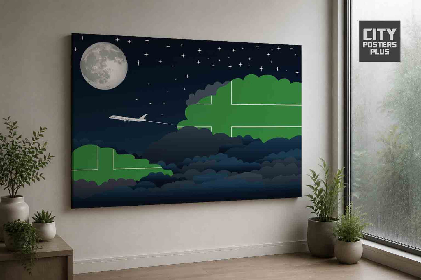 Ladonia Night Clouds Framed Canvas Prints | Country & City Wall Art
