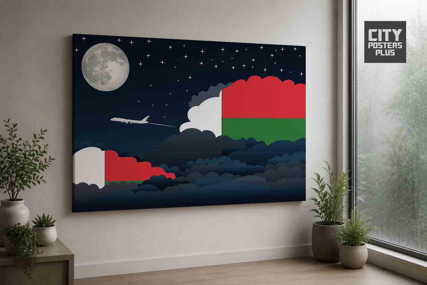 Madagascar Night Clouds Framed Canvas Prints | Country & City Wall Art