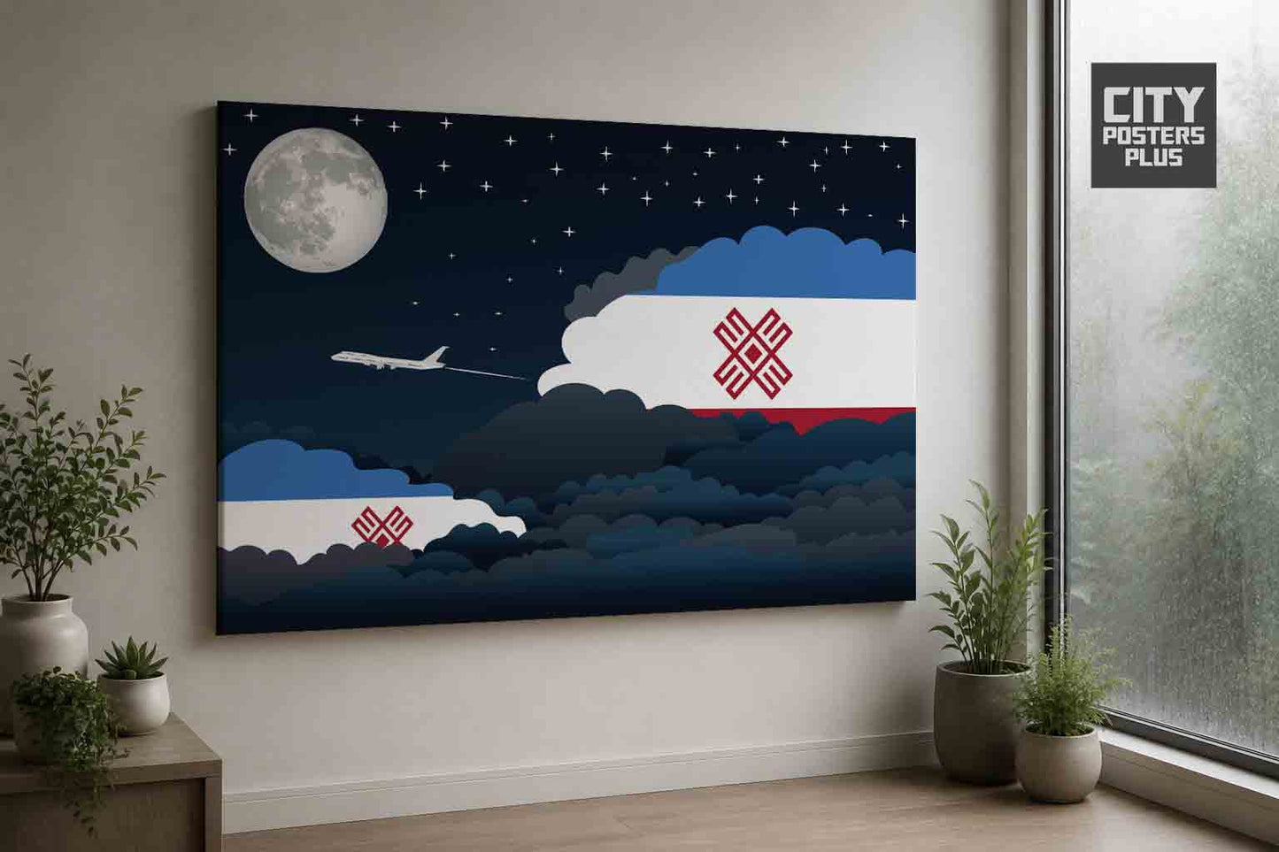 Mari El Night Clouds Framed Canvas Prints | Country & City Wall Art