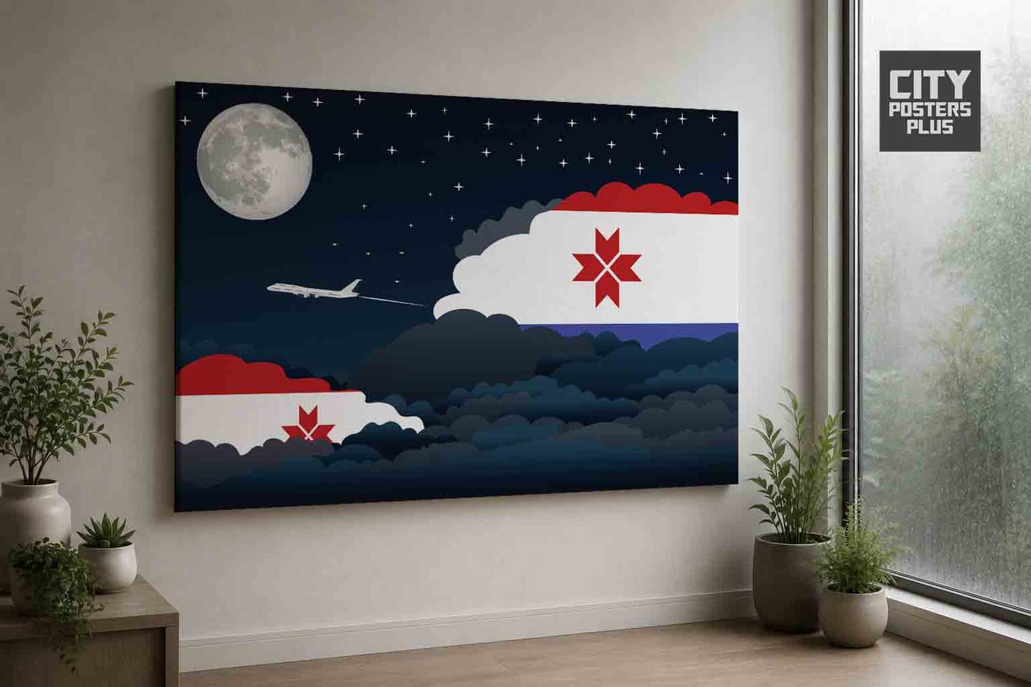Mordovia Night Clouds Framed Canvas Prints | Country & City Wall Art