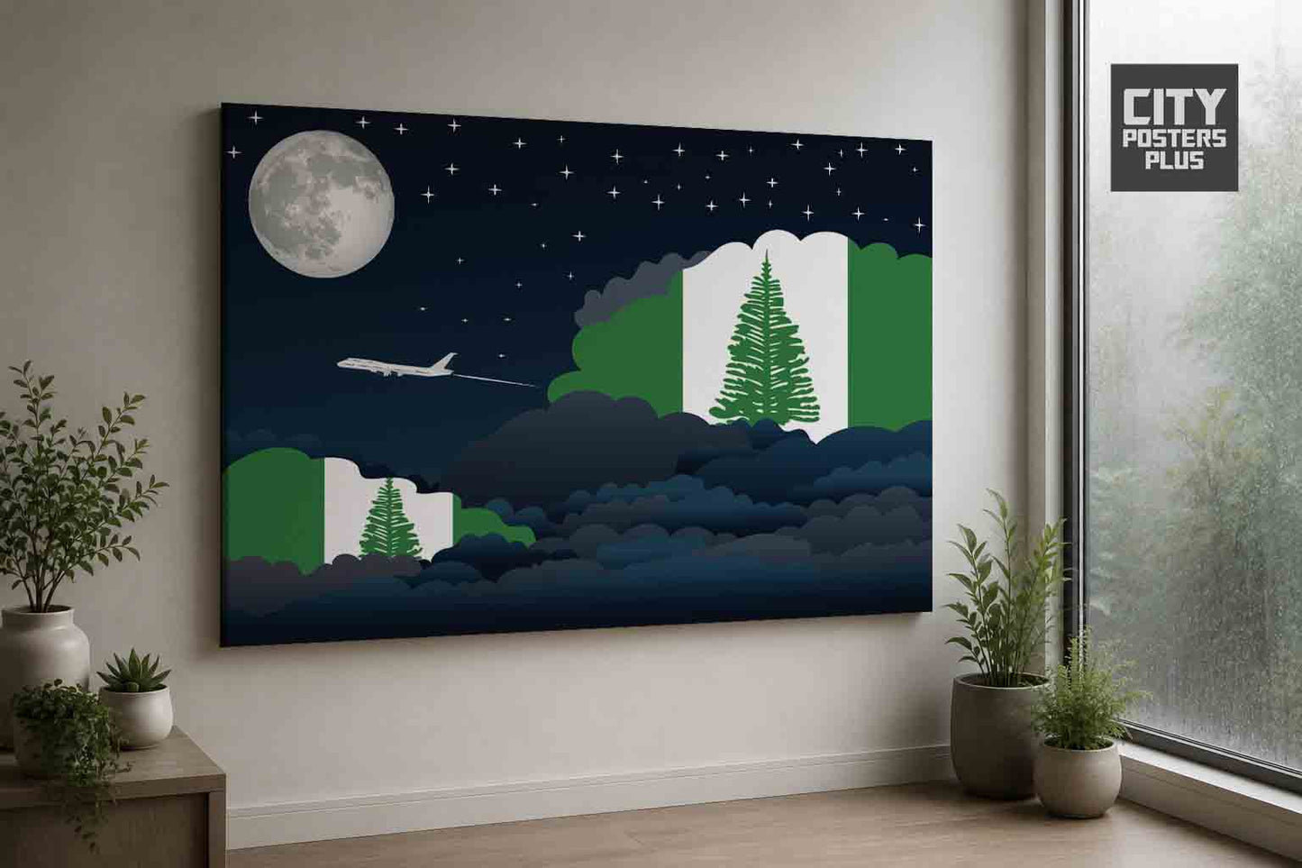 Norfolk Island Night Clouds Framed Canvas Prints | Country & City Wall Art