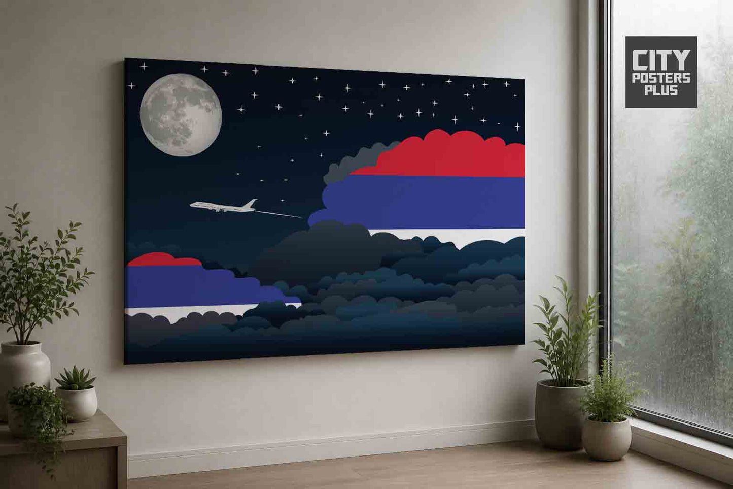 Republika Srpska Night Clouds Framed Canvas Prints | Country & City Wall Art