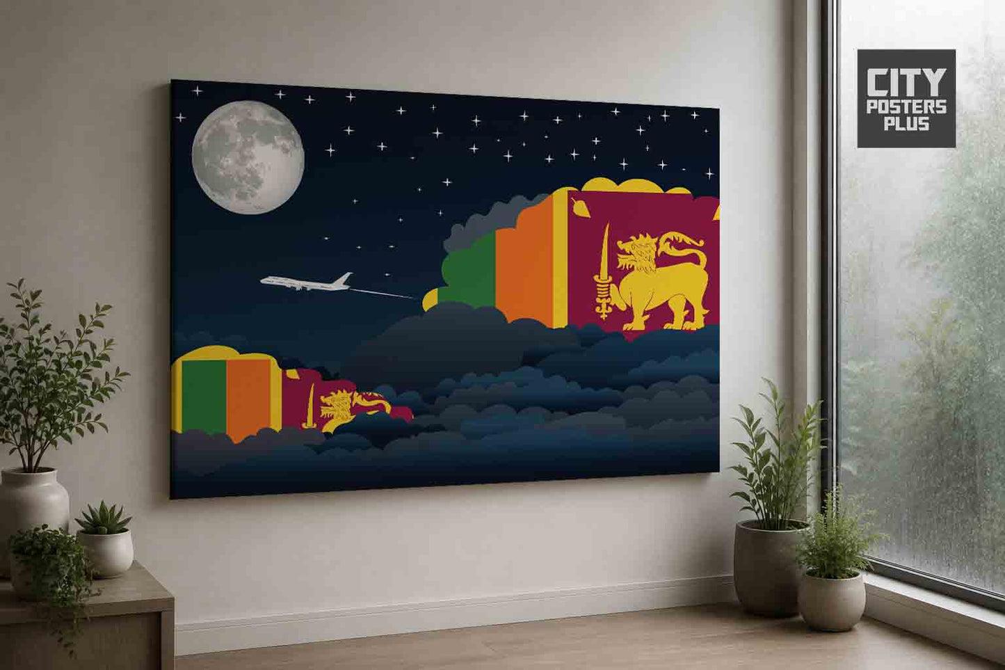 Sri Lanka Night Clouds Framed Canvas Prints | Country & City Wall Art