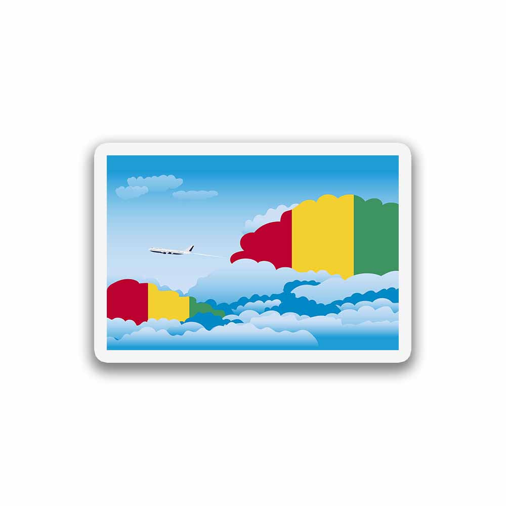 Guinea Airplane Day Clouds Sticker & Magnet