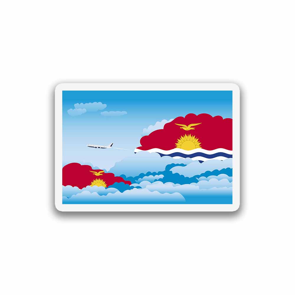 Kiribati Airplane Day Clouds Sticker & Magnet
