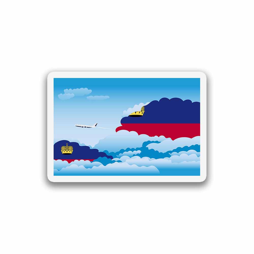 Liechtenstein Airplane Day Clouds Sticker & Magnet