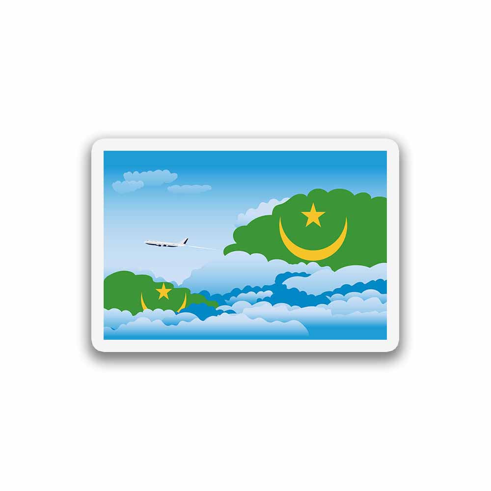 Mauritania Airplane Day Clouds Sticker & Magnet