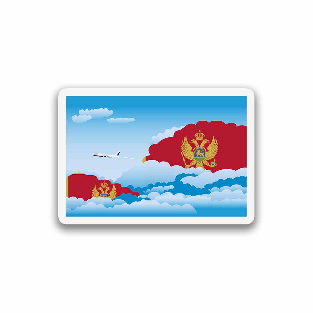 Montenegro Airplane Day Clouds Sticker & Magnet