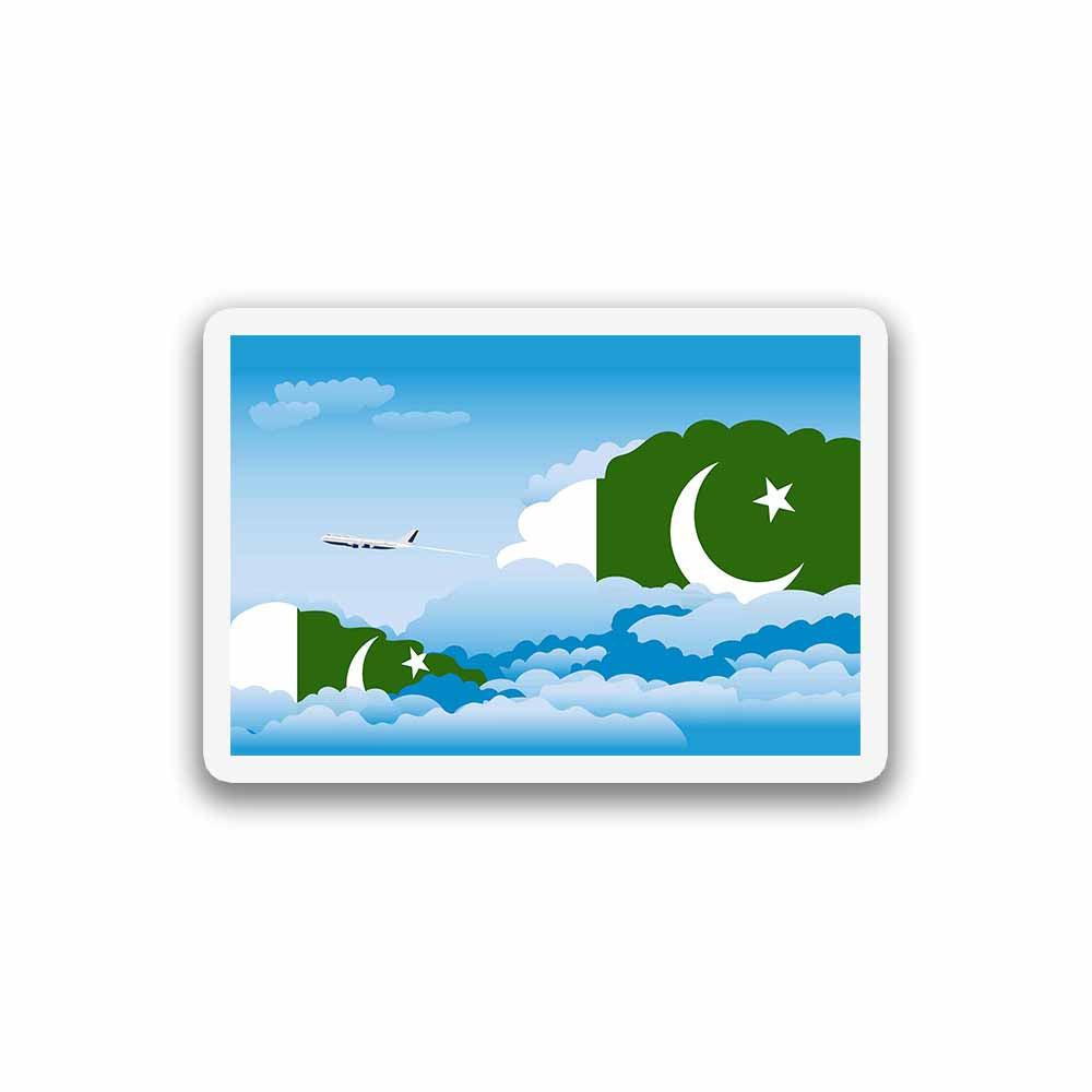 Pakistan Airplane Day Clouds Sticker & Magnet