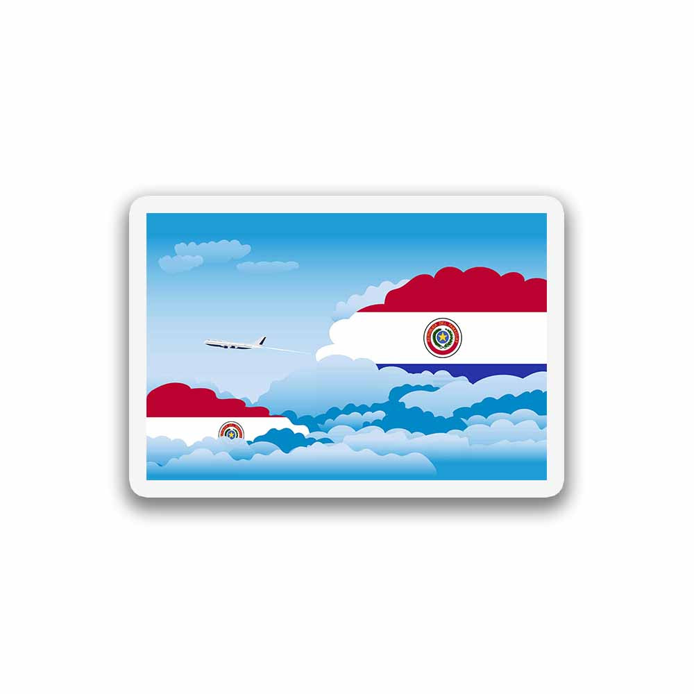 Paraguay Airplane Day Clouds Sticker & Magnet