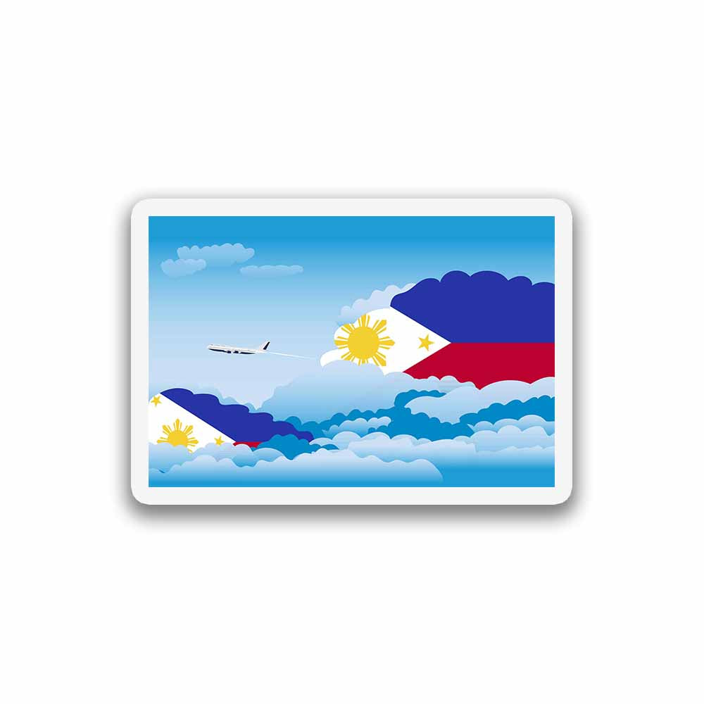 Philippines Airplane Day Clouds Sticker & Magnet