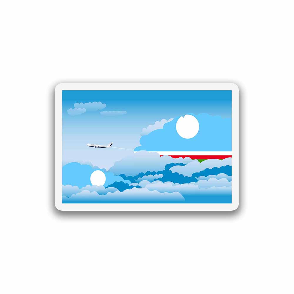 Sakha Republic Airplane Day Clouds Sticker & Magnet