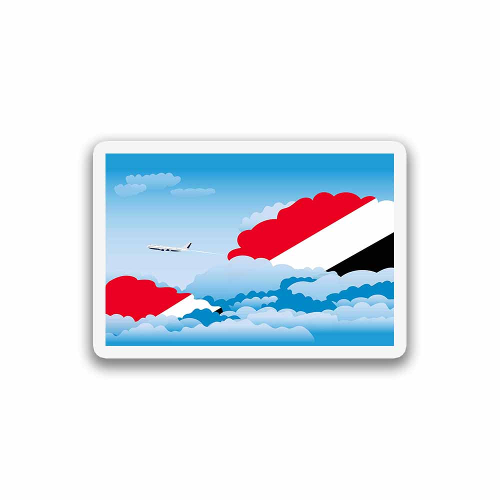 Sealand, Principality of Airplane Day Clouds Sticker & Magnet
