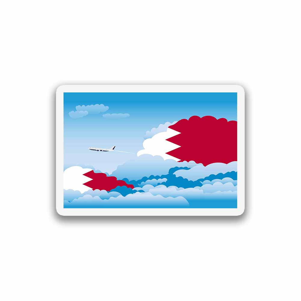 Bahrain Airplane Day Clouds Sticker & Magnet