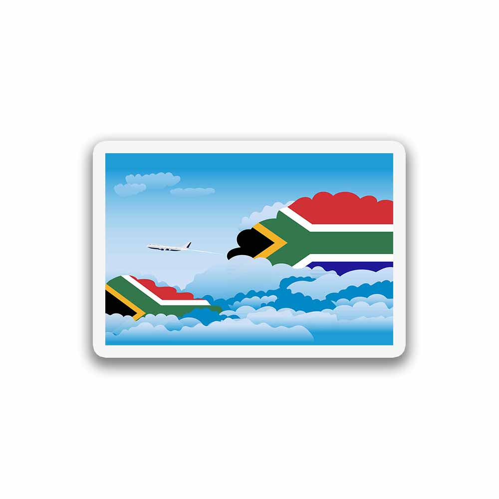 South Africa Airplane Day Clouds Sticker & Magnet
