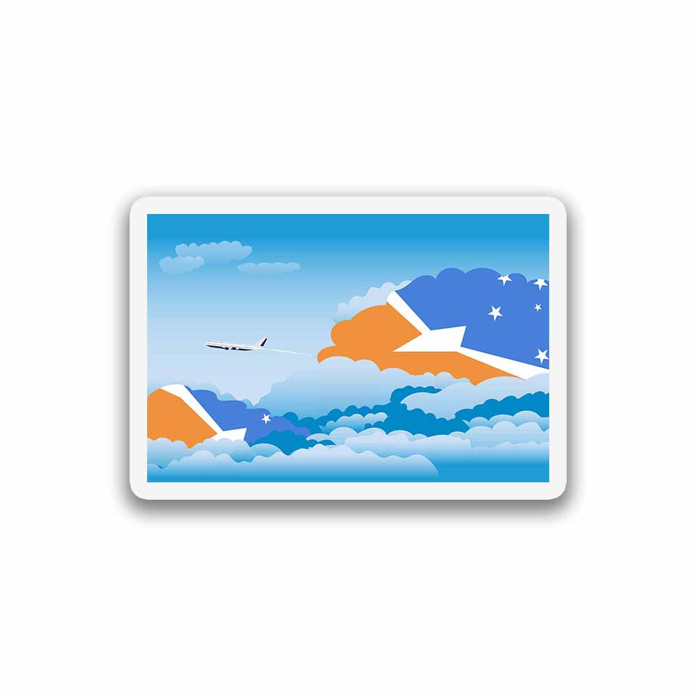 Tierra del Fuego Province Argentina Airplane Day Clouds Sticker & Magnet