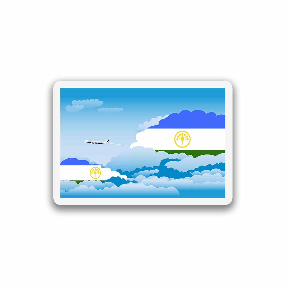 Bashkortostan Airplane Day Clouds Sticker & Magnet