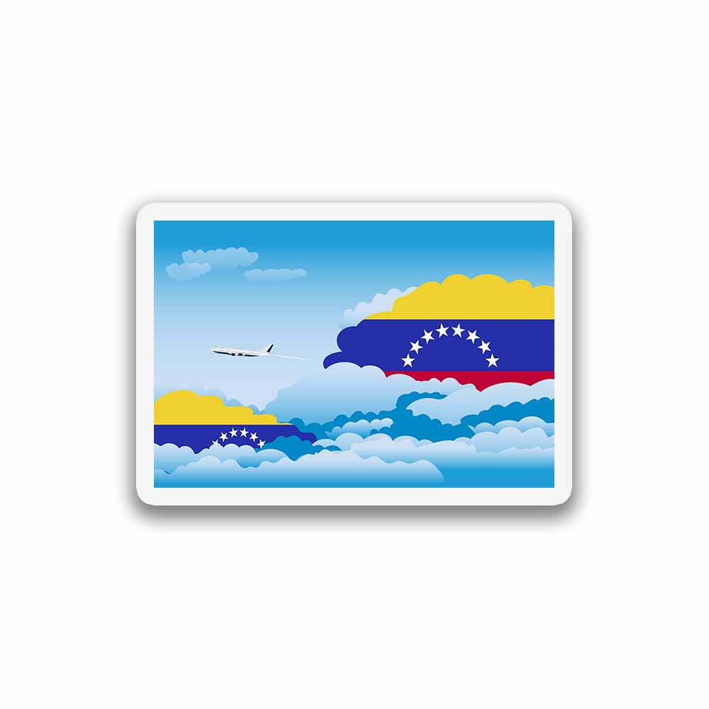 Venezuela Airplane Day Clouds Sticker & Magnet