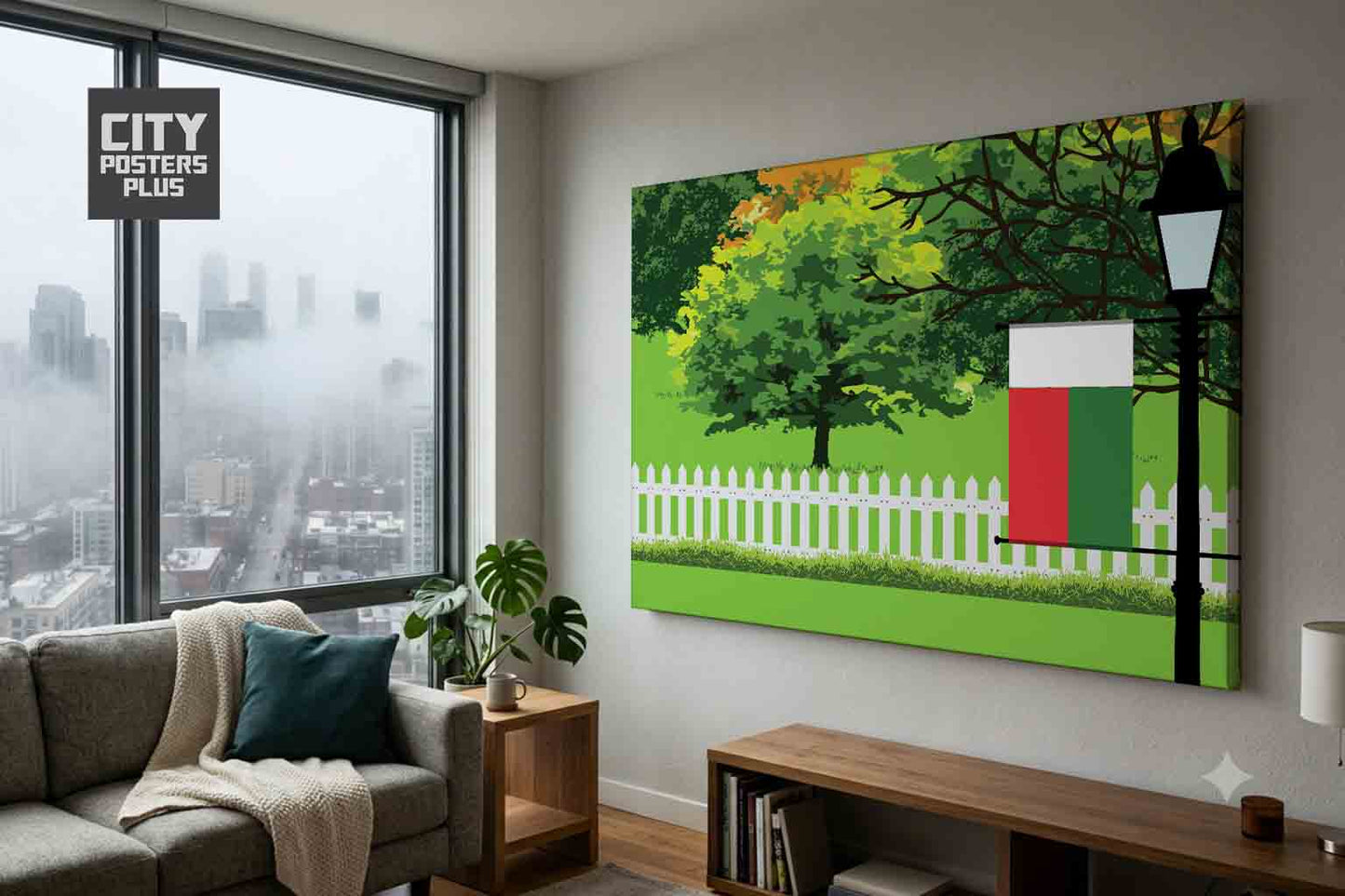 Madagascar Home Town Trees Landscape Canvas Wrapped Wall Art