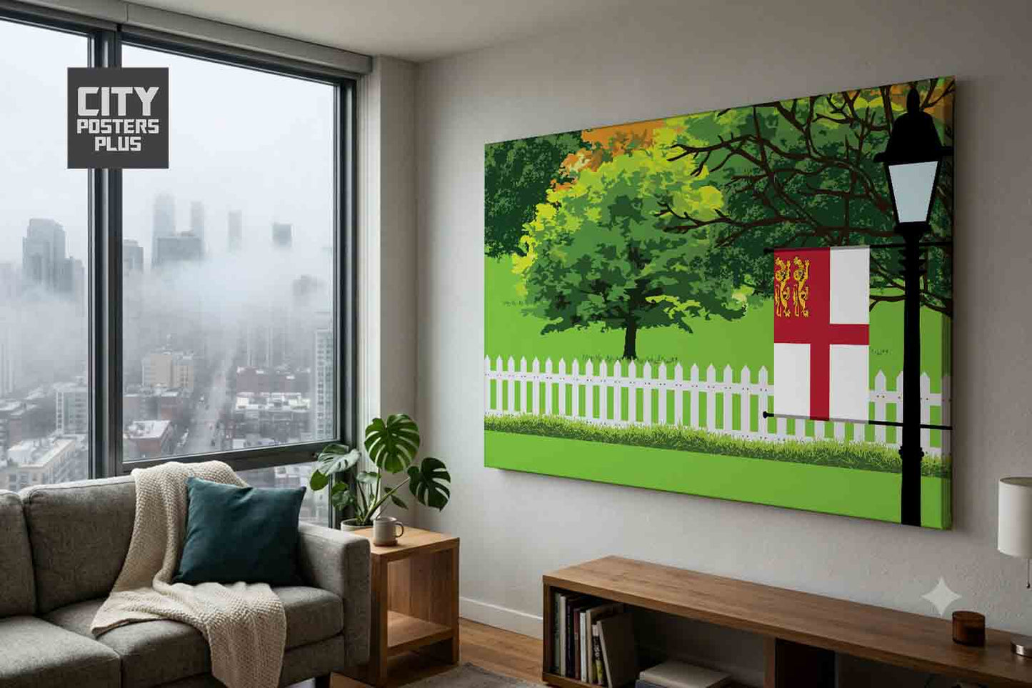 Sark Home Town Trees Landscape Canvas Wrapped Wall Art