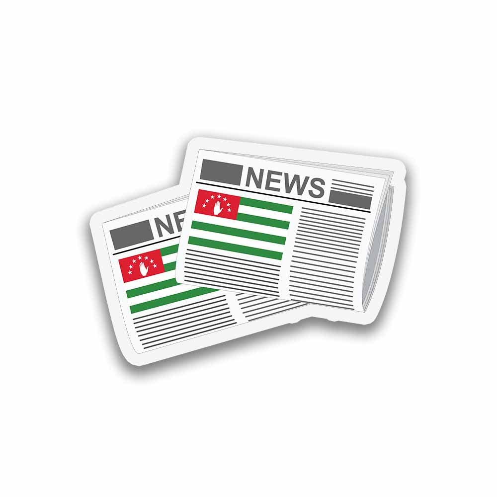 Abkhazia Newspapers Sticker & Magnet