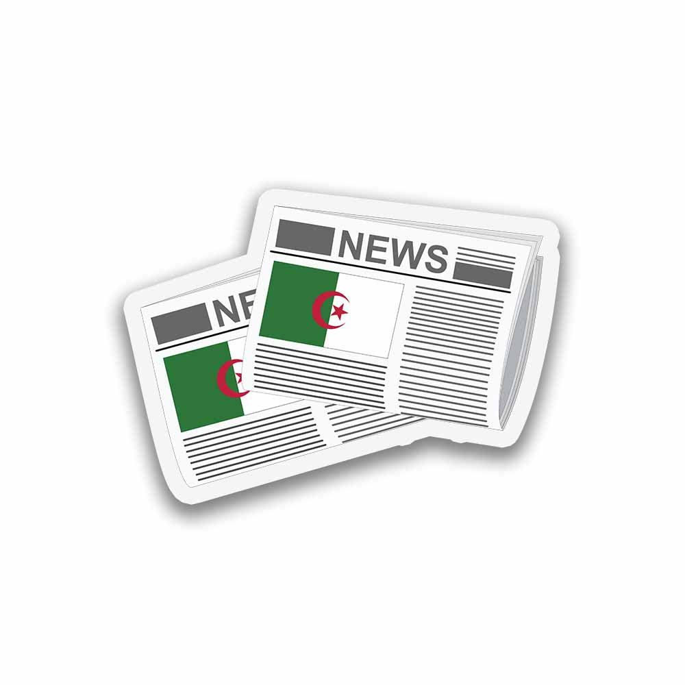 Algeria Newspapers Sticker & Magnet