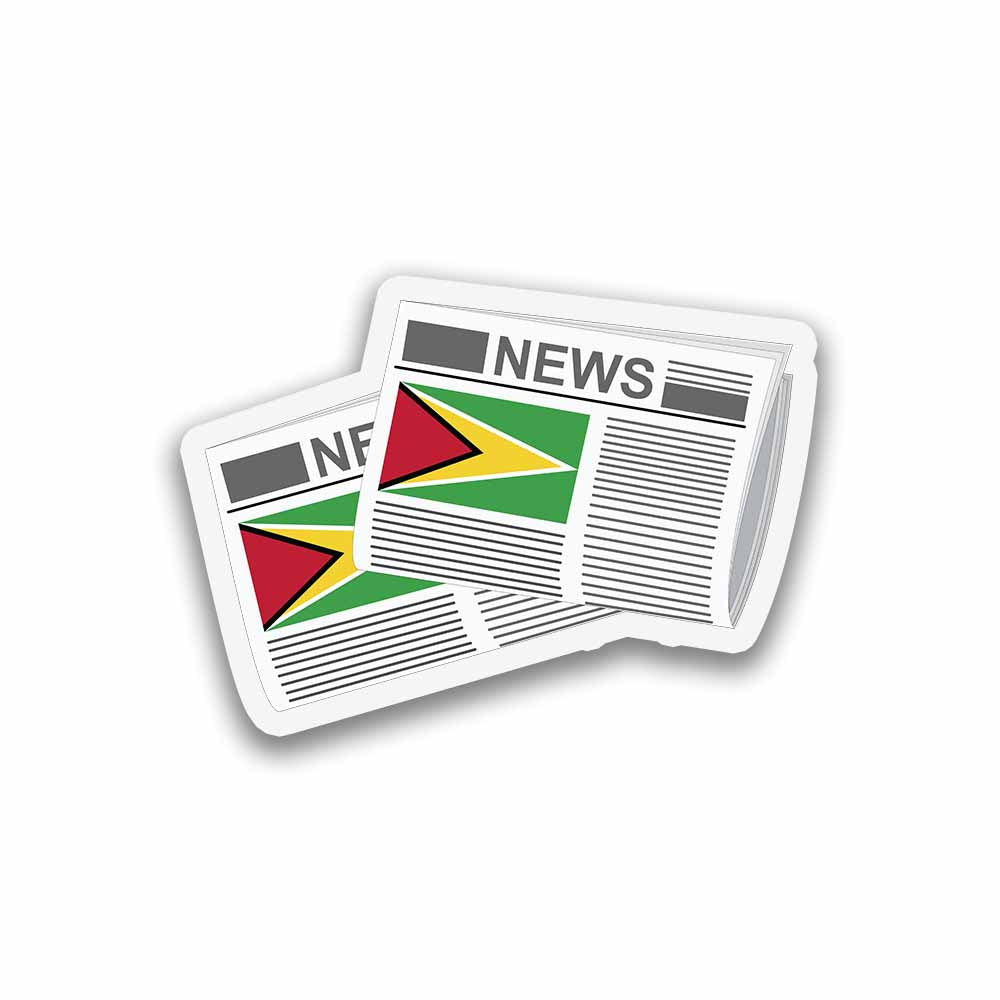 Guyana Newspapers Sticker & Magnet
