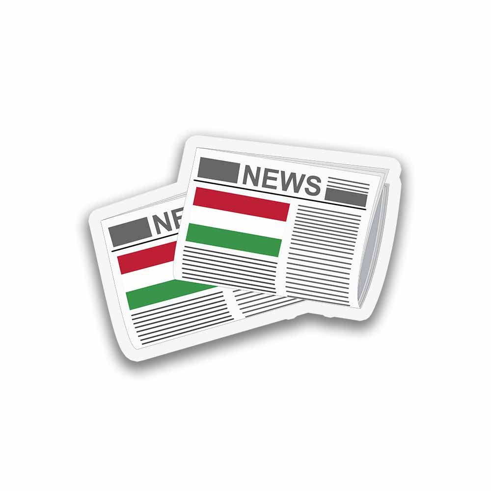 Hungary Newspapers Sticker & Magnet
