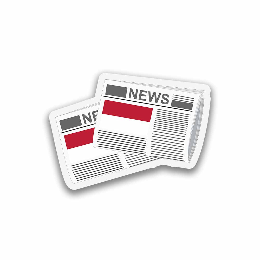 Indonesia 01 Newspapers Sticker & Magnet