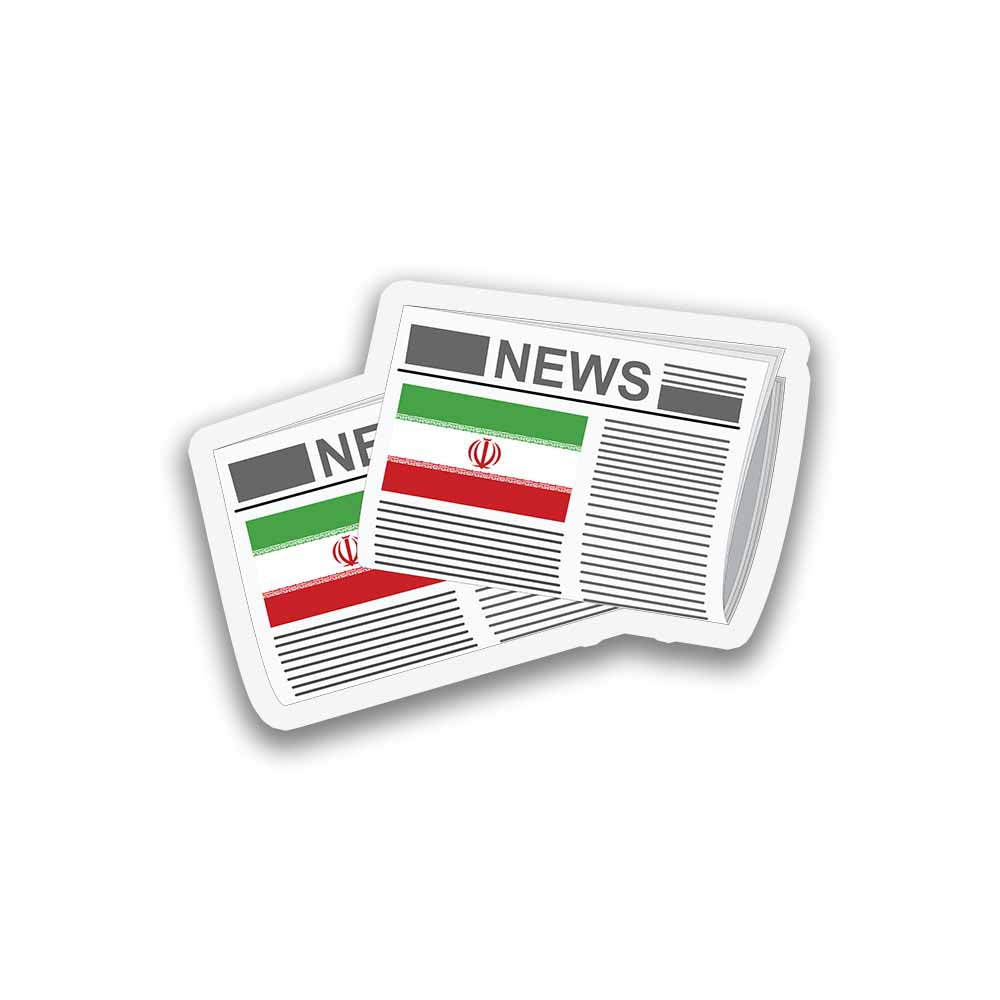 Iran 01 Newspapers Sticker & Magnet