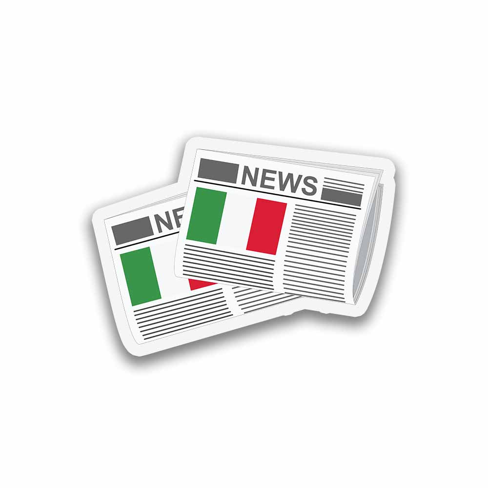 Italy Newspapers Sticker & Magnet