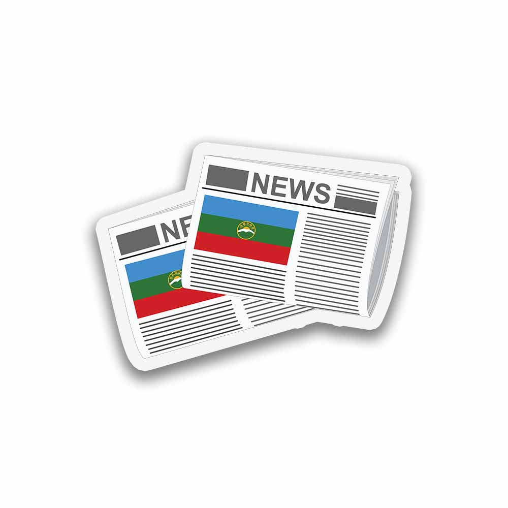 Karachay Cherkessia Newspapers Sticker & Magnet