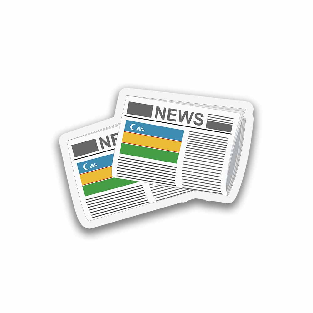 Karakalpakstan Newspapers Sticker & Magnet