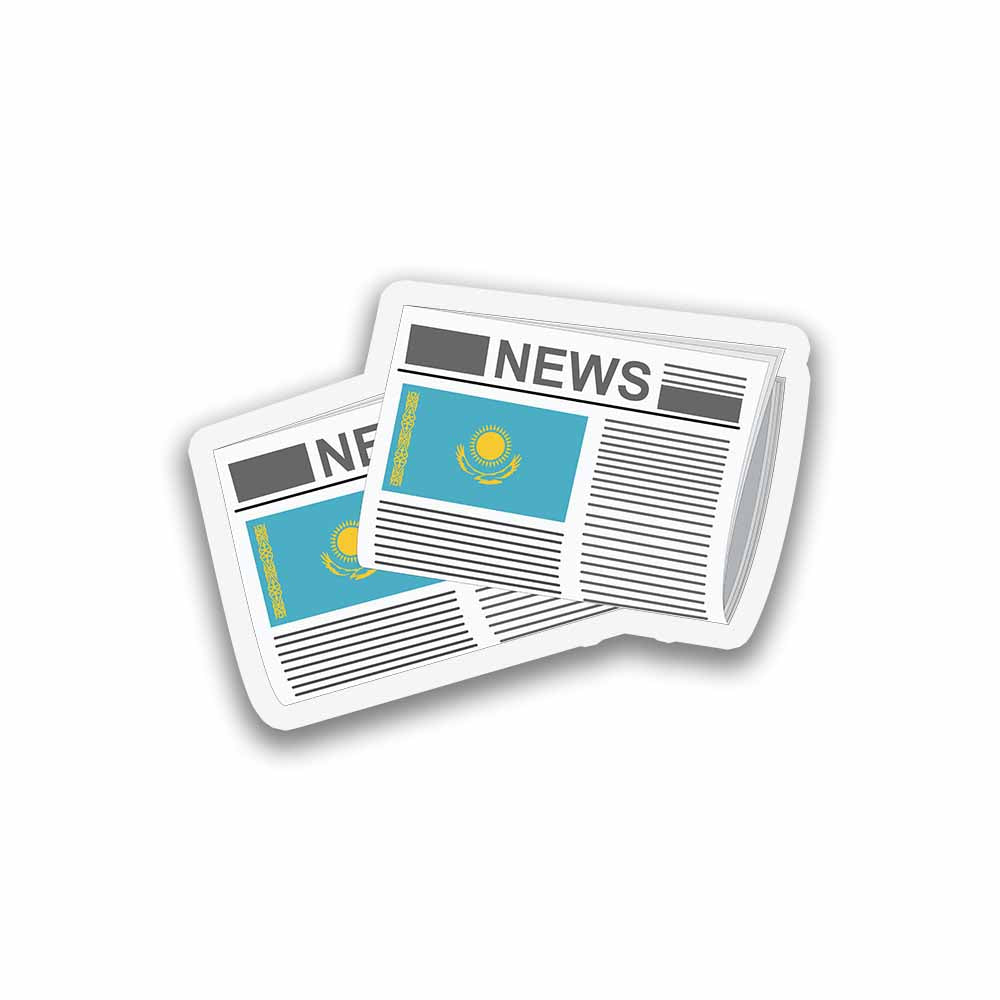Kazakhstan Newspapers Sticker & Magnet