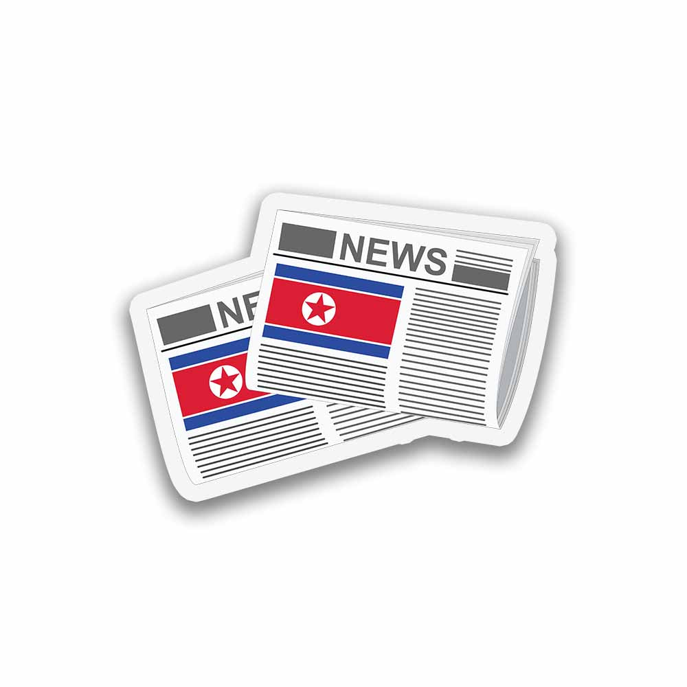 Korea North Newspapers Sticker & Magnet