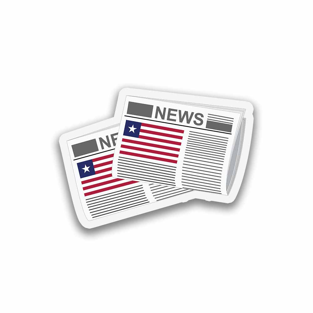 Liberia Newspapers Sticker & Magnet