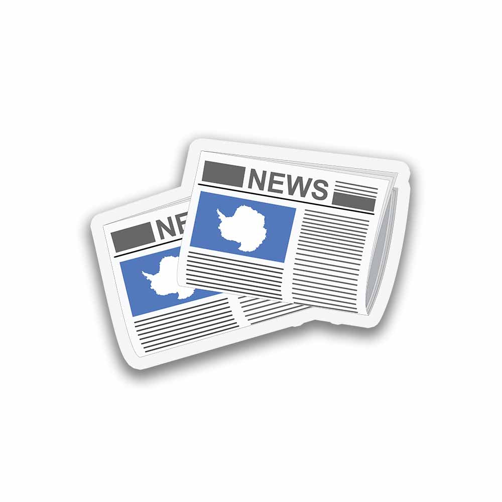 Antarctica Newspapers Sticker & Magnet