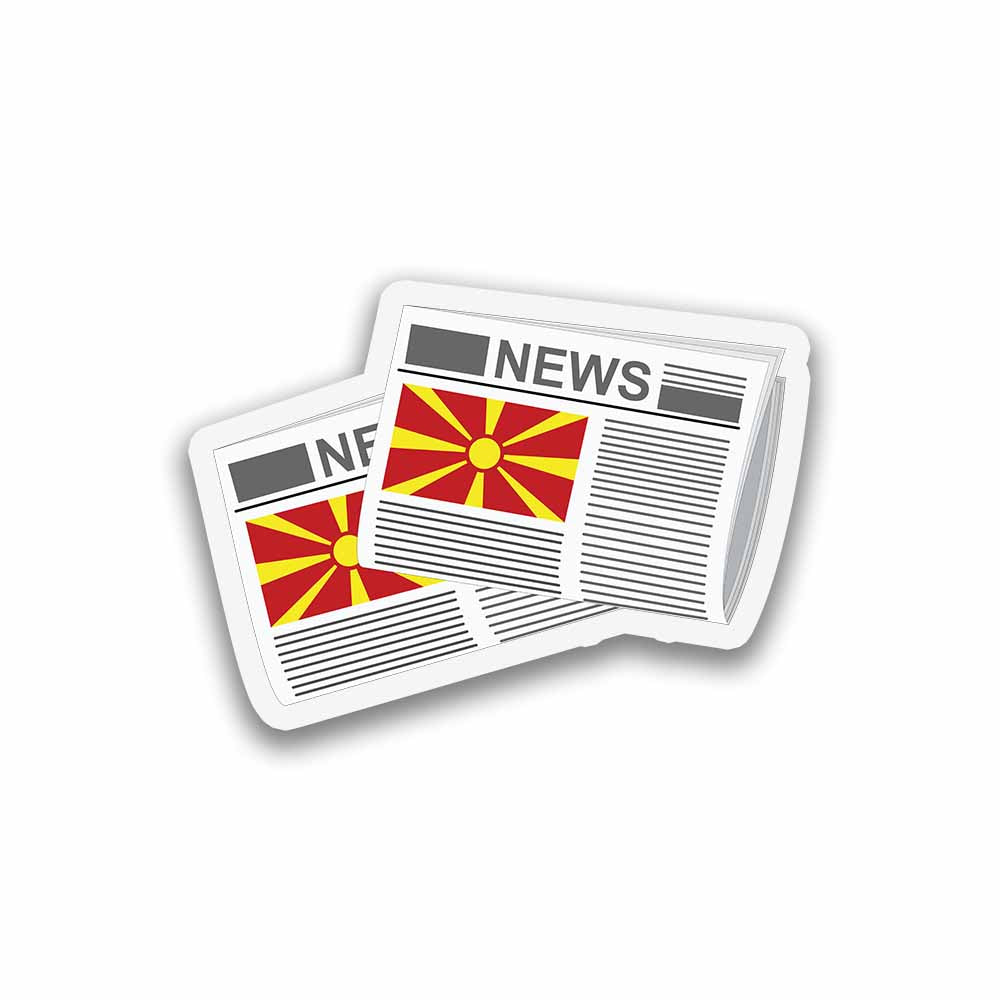 Macedonia Newspapers Sticker & Magnet