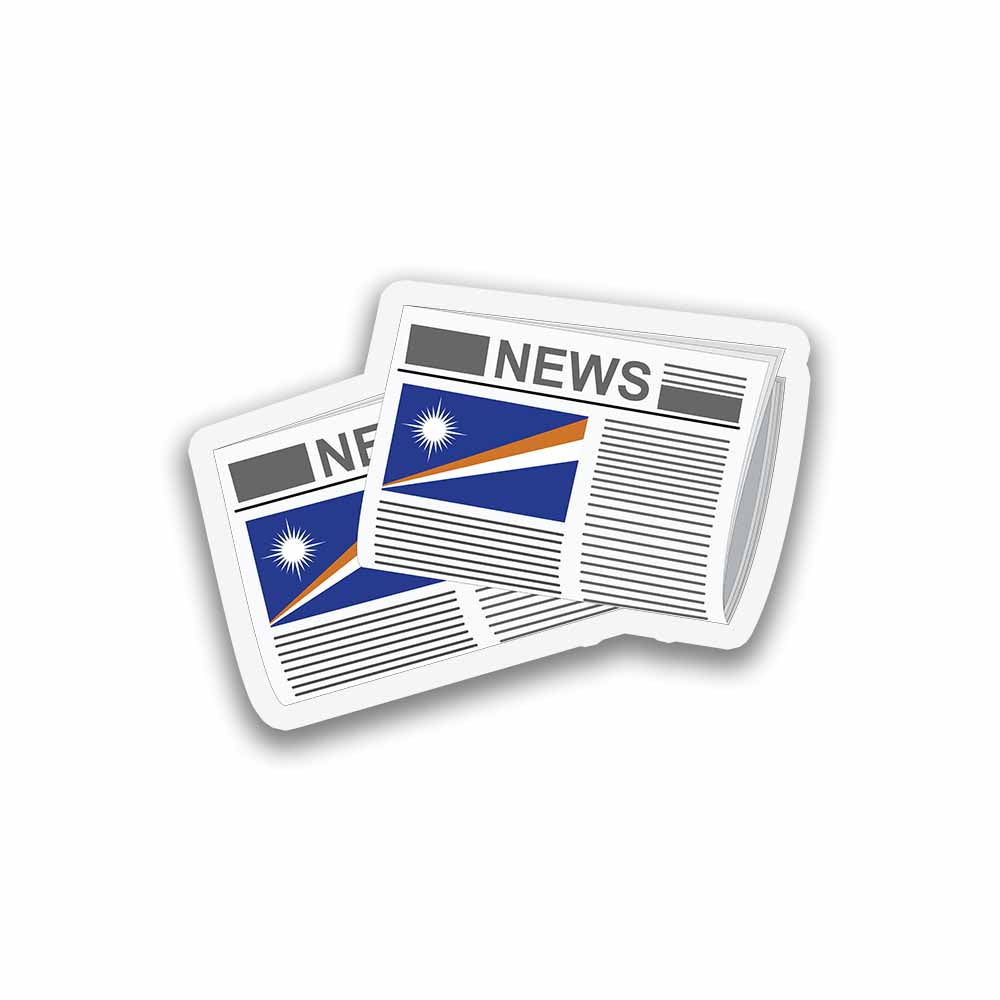 Marshall Islands Newspapers Sticker & Magnet
