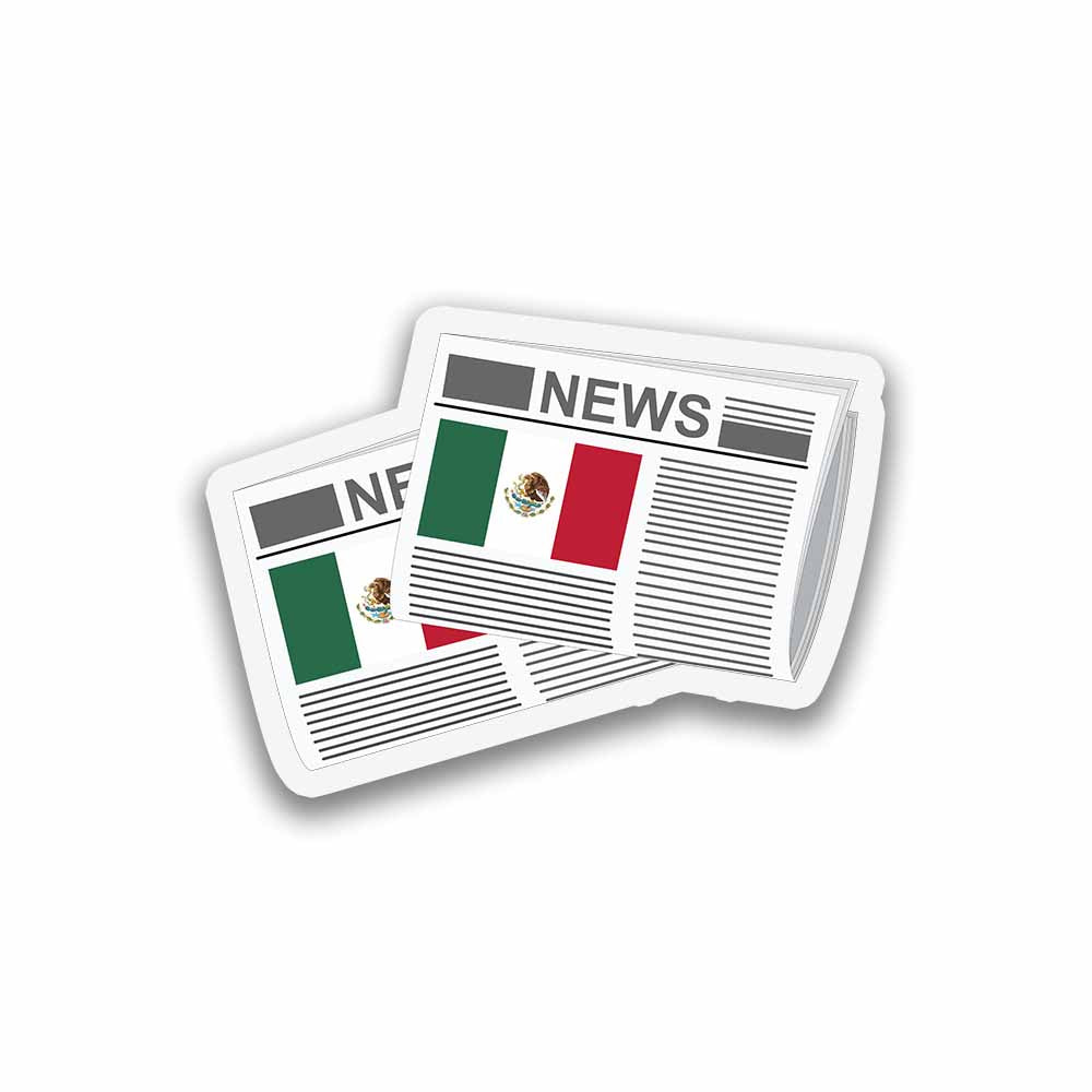 Mexico Newspapers Sticker & Magnet