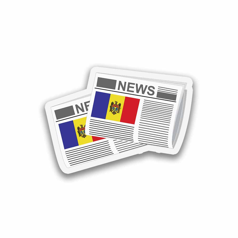 Moldova Newspapers Sticker & Magnet