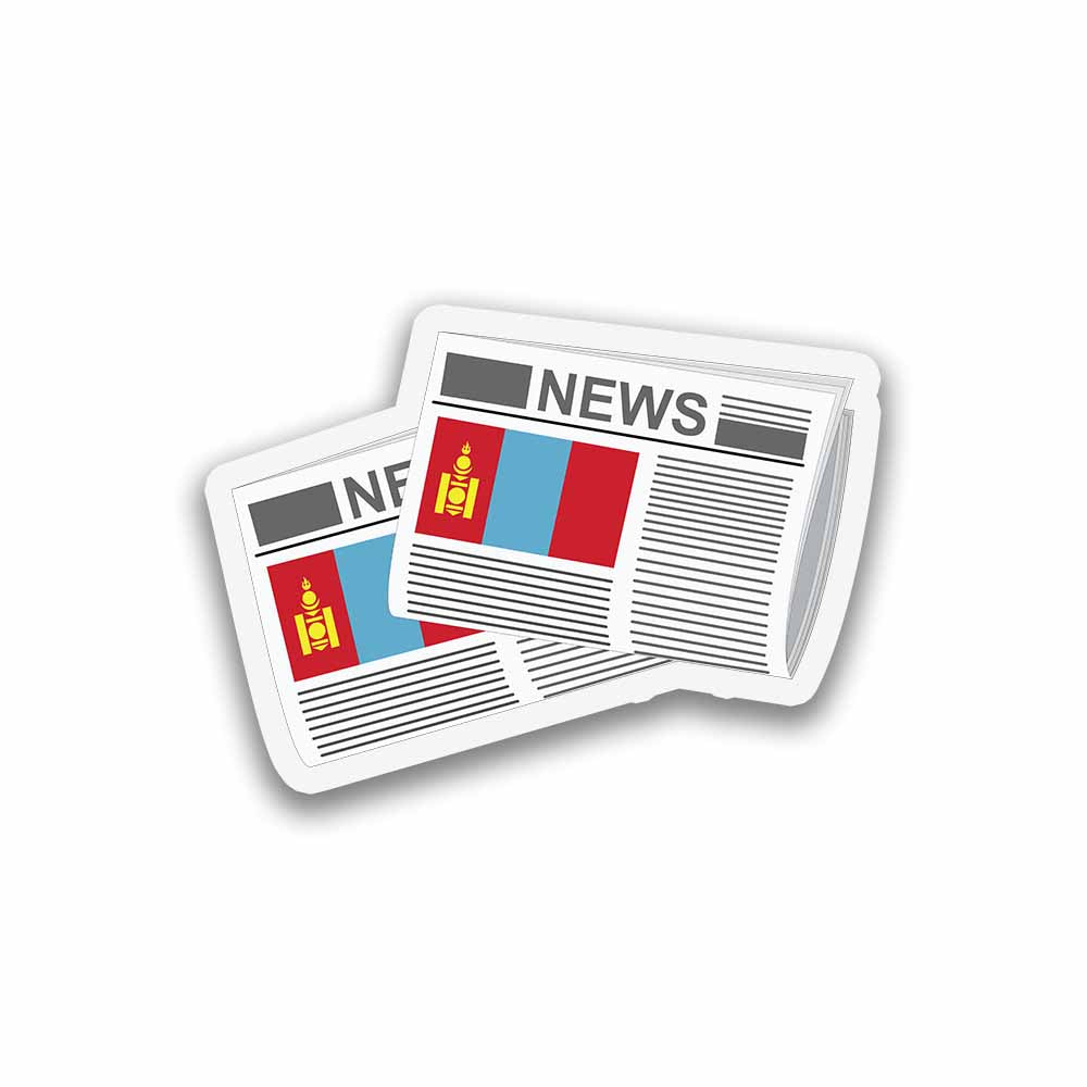 Mongolia Newspapers Sticker & Magnet
