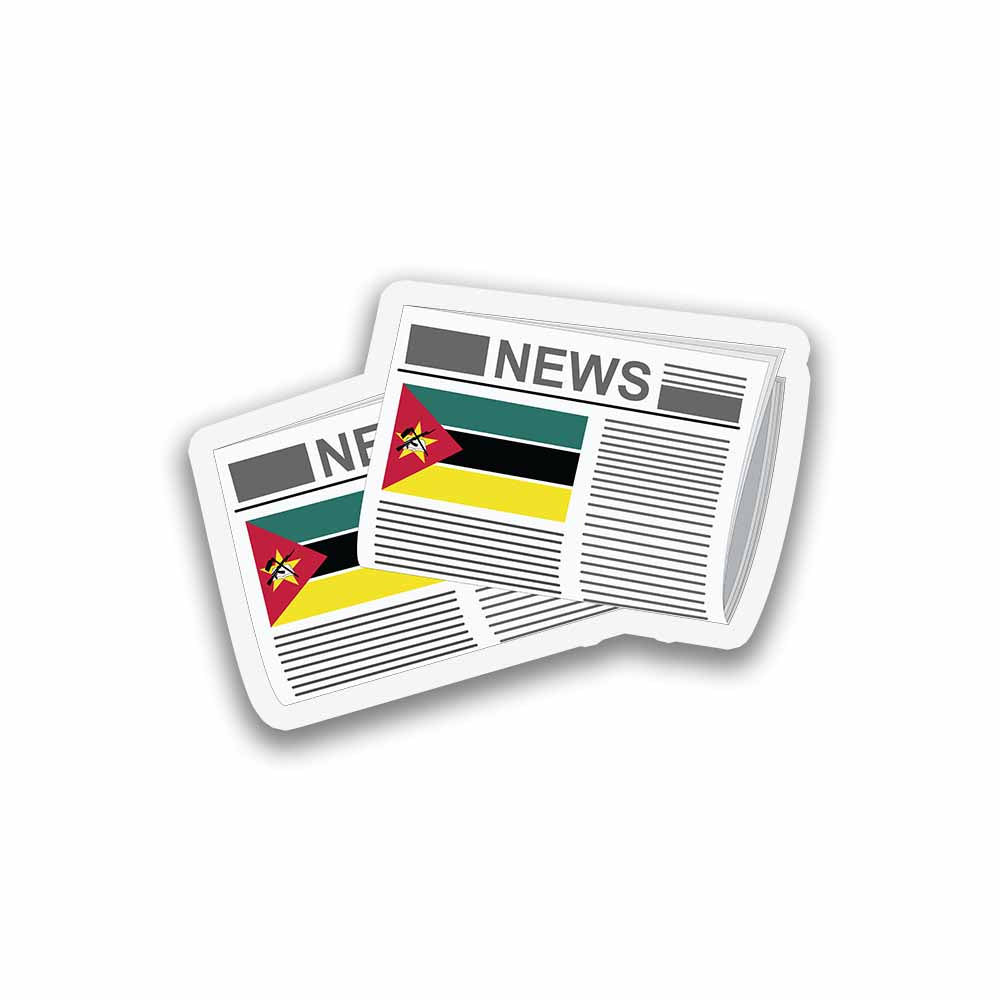 Mozambique Newspapers Sticker & Magnet